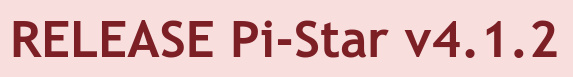 Pi-Star Version 4.1.2 veröffentlicht