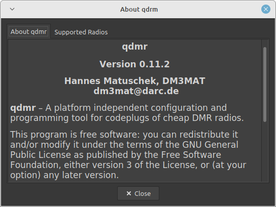 qdmr – Codeplug erstellen unter MAC oder LINUX