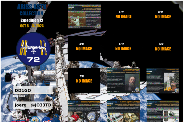 ARISS sendet SSTV Bilder Serie 21 der Mission 72