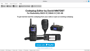 MM7DBT Codeplug Editor für Retevis RT73 oder Baugleich